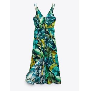 Zara Tropical Print Dress, Size S